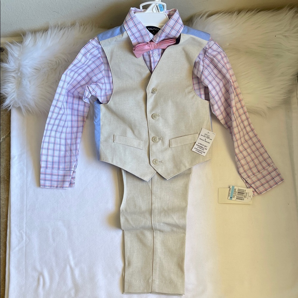 Nautica Boys Plaid Combo 4 Piece Set Various Sizes Brand New With Tags.